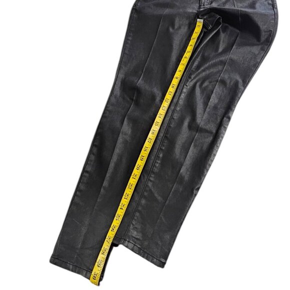Eileen Fisher Womens Coated Jeans, Wet Look, Black, Shiny, Skinny Fit, Size 8 - Picture 6 of 8